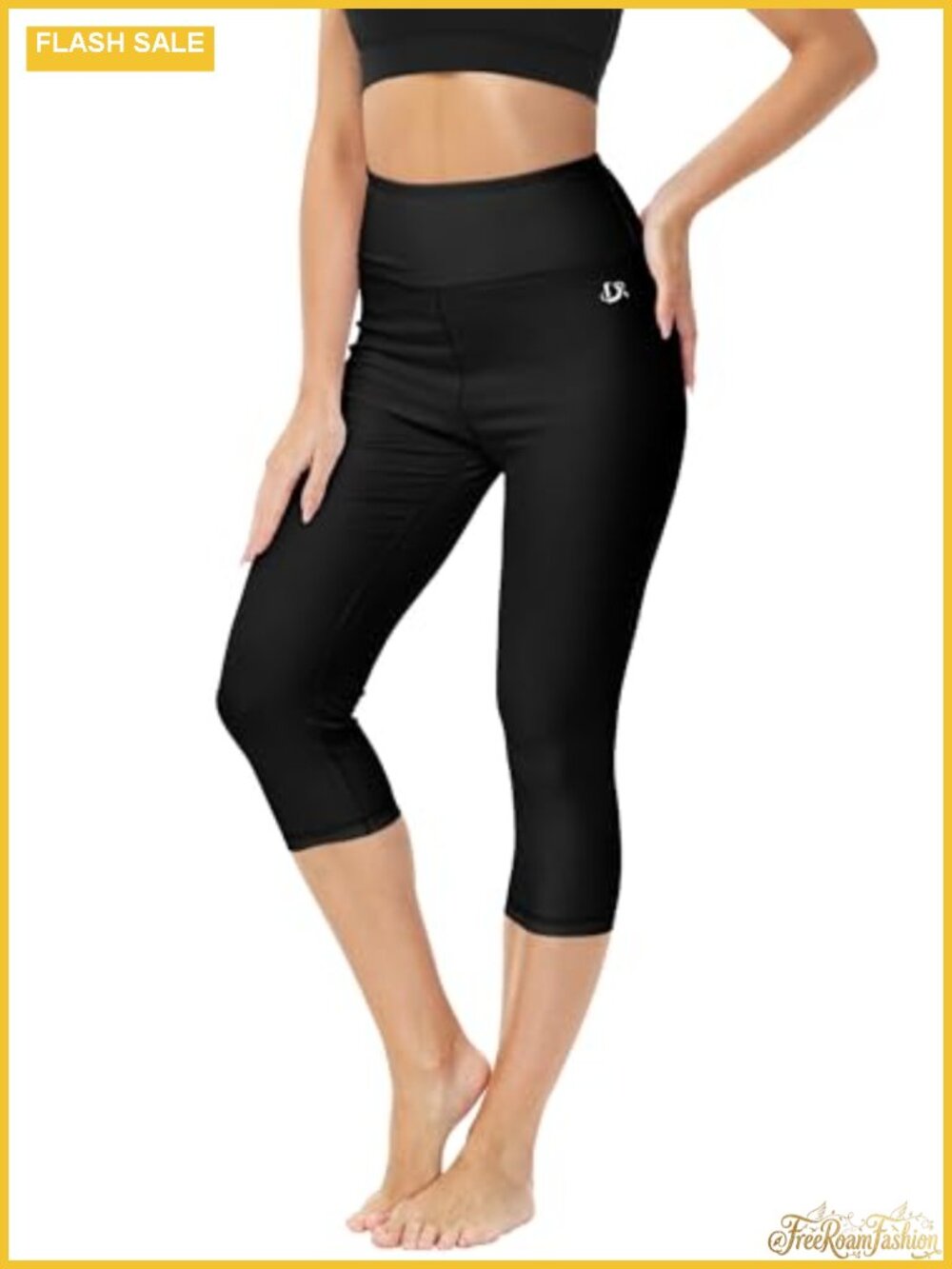 Deerose Swim Capris High Waisted UPF 50+ Swim Pants Leggings